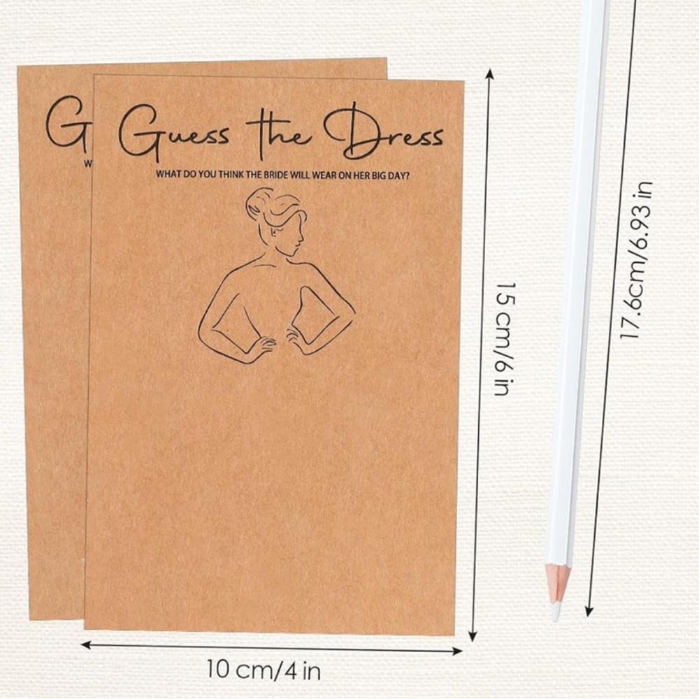50ct Briday shower game - Guess the dress